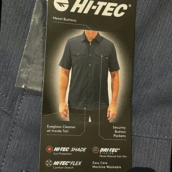 Hi Tech Fishing Shirt Large Ventilation Short Sleeve Sun Protection Short Sleeve - Picture 9 of 9